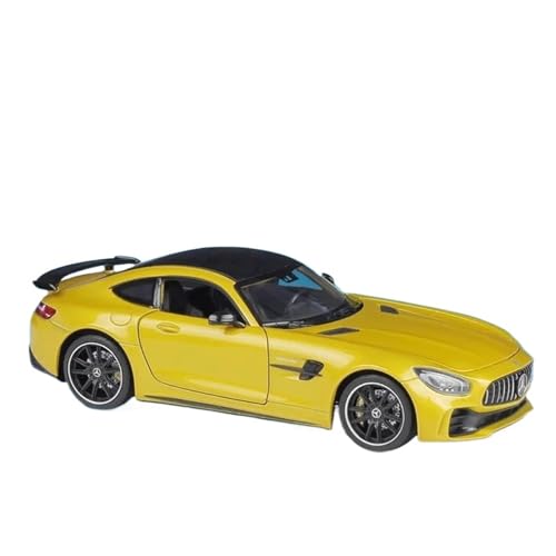 Modellauto im Maßstab 1:24 for Mercedes-Benz Mercedes GT R Legierung Sportwagen Modell Druckguss Metall Spielzeug Rennfahrzeug Modell Simulation fertiges Modellauto(Yellow) von VSIKMEY