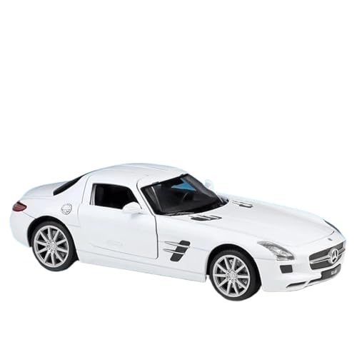 Modellauto im Maßstab 1:24 for Mercedes Benz SLS Legierung Sport Modell Druckguss Metall Racing Fahrzeug Modell Simulation Sammlung Spielzeug Auto Modell(White) von VSIKMEY