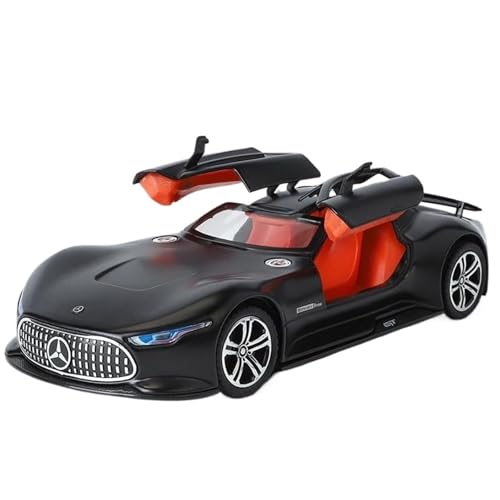 Modellauto im Maßstab 1:24 for Mercedes-Benz Vision GT Legierung Sportwagen Modell Druckguss Metall Rennfahrzeug Modell Simulation Sound Und Licht Spielzeug Modell Auto(Black) von VSIKMEY