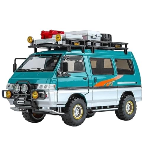 Modellauto im Maßstab 1:24 for Mitsubishi Off-Road MPV Druckguss Legierung Metall Auto Modell Fertig Miniatur Spielzeug Modell Fahrzeug(Blue) von VSIKMEY