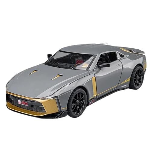 Modellauto im Maßstab 1:24 for Nissan GTR50 Legierung Auto Modell Druckguss Metall Sport Auto Modell Sound Und Licht Simulation Sammlung Spielzeug Auto(Gray) von VSIKMEY