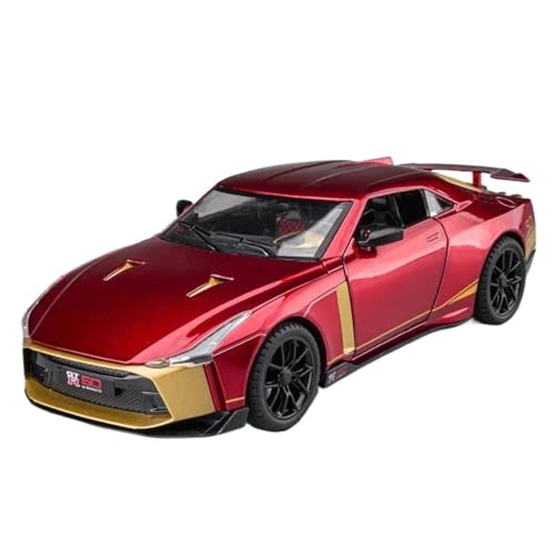 Modellauto im Maßstab 1:24 for Nissan GTR50 Legierung Auto Modell Druckguss Metall Sport Auto Modell Sound Und Licht Simulation Sammlung Spielzeug Auto(Red) von VSIKMEY