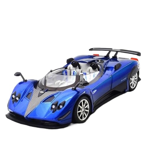 Modellauto im Maßstab 1:24 for Pagani Zonda HP Barchetta Legierung Sportwagen Modell Druckguss Metall Rennwagen Modell Simulation Sound Und Licht Spielzeug Auto(Blue) von VSIKMEY