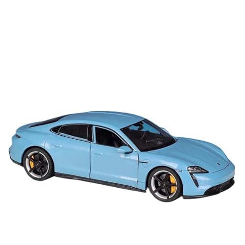 Modellauto im Maßstab 1:24 for Porsche Taycan Turbo S Legierung Sportwagen Modell Druckguss Metall New Energy Fahrzeug Auto Modell Simulation Fahrzeug Modell(Blue) von VSIKMEY