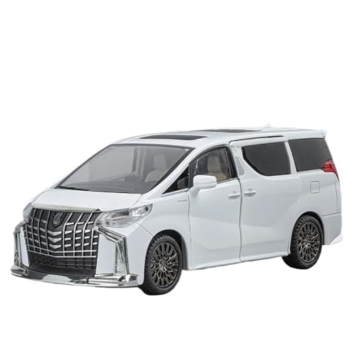 Modellauto im Maßstab 1:24 for Toyota Alphard Key Control Fertig Legierung Auto Modell Sound Und Licht Ziehen Auto Spielzeug Sammlung Auto(White) von VSIKMEY