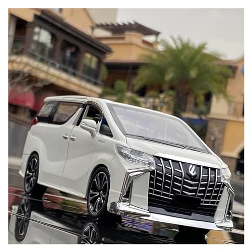 Modellauto im Maßstab 1:24 for Toyota Alphard MPV Legierung Auto Modell Diecast Spielzeug Metall Fahrzeug Modell Sammlung Sound Und Licht Modell Auto(White) von VSIKMEY