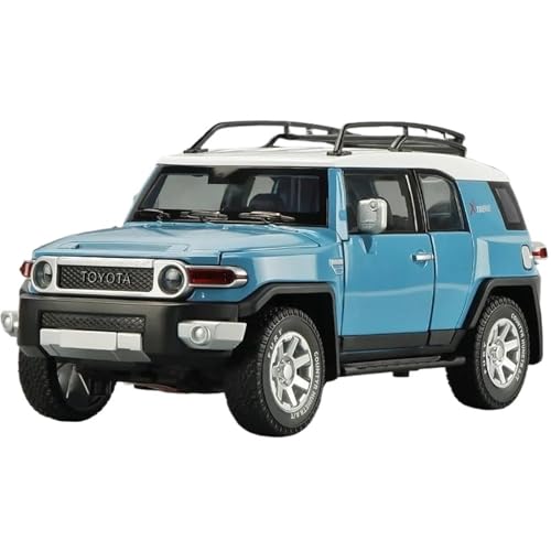 Modellauto im Maßstab 1:24 for Toyota FJ Cruiser Legierung Auto Modell Druckguss Spielzeug Metall Geländewagen Auto Modell Sound Und Licht Fahrzeug Modell(Blue) von VSIKMEY