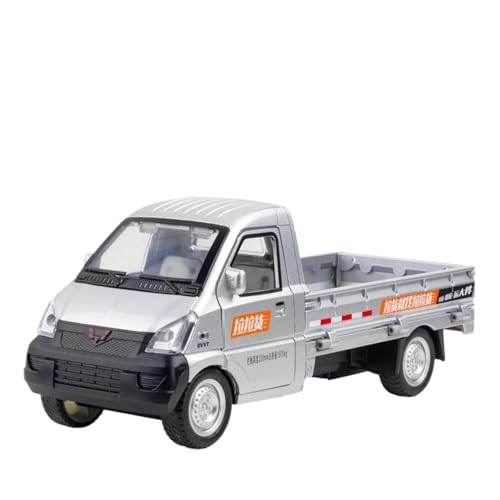 Modellauto im Maßstab 1:24 for Wuling Pickup Legierung Auto Modell Druckguss Metall Spielzeug LKW Transporter Modell Simulation Sound Und Licht Modell Auto(Gray) von VSIKMEY