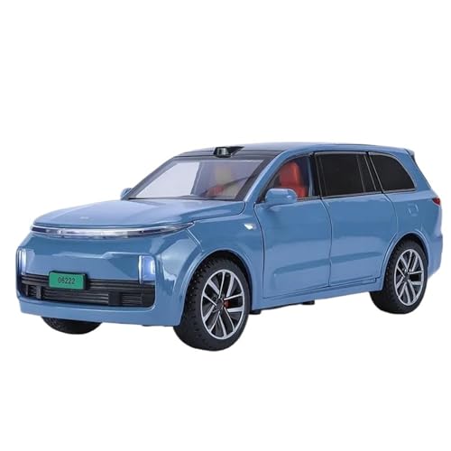 Modellauto im Maßstab 1:24 for ideales L9-SUV-Legierungsautomodell, hohe Simulation, Druckguss-Fahrzeugmodell, Ton- und Lichtmaßstab, Modellauto(Blue) von VSIKMEY