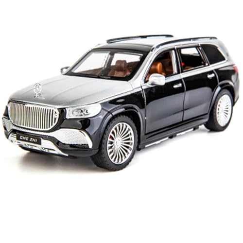 Modellauto im Maßstab 1:24Für Mercedes-Benz Maybach GLS GLS600 Legierung Luxus Auto Modell Druckguss Metall Spielzeug Auto Modell Simulation Sound Und Licht Modell Auto(Silver) von VSIKMEY