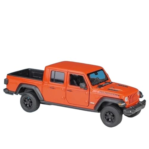 Modellauto im Maßstab 1:27 for Jeep Wrangler Simulation Fertig Legierung Pickup LKW Auto Modell Druckguss Metall Geländewagen Auto Modell Spielzeug Auto(Orange) von VSIKMEY