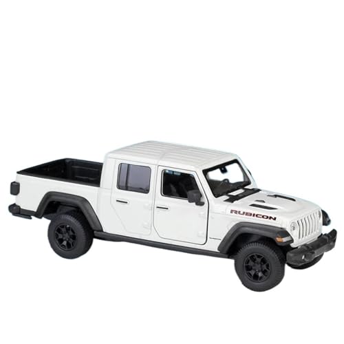 Modellauto im Maßstab 1:27 for Jeep Wrangler Simulation Fertig Legierung Pickup LKW Auto Modell Druckguss Metall Geländewagen Auto Modell Spielzeug Auto(White) von VSIKMEY