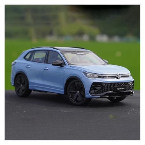 Modellauto im Maßstab Legierungsmodellauto im Maßstab 1:18 for Volkswagen Tiguan L Pro 2024, Druckgussautomodell, Klassische Erwachsenensammlung, statisches fertiges Modellauto(Blue) von VSIKMEY