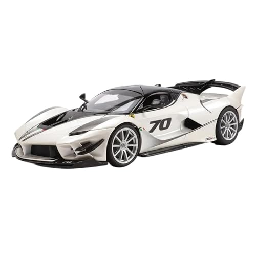 Modellauto im Maßstab Maßstab 1:18 for Ferrari FXXK EVO, Druckguss-Legierung, Automodell, Simulation, Druckguss-Modellauto-Sammlung, Miniaturfahrzeug-Modellauto(White) von VSIKMEY