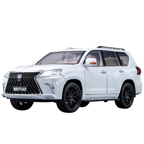 Modellauto im Maßstab Maßstab 1:18 for Lexus LX570 Geländewagen, Metalllegierung, Druckguss-Automodell, fertige Sammlung, Mini-Automodell(White) von VSIKMEY