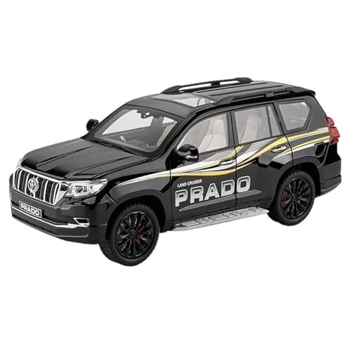 Modellauto im Maßstab Maßstab 1:18 for Toyota Land Cruiser Prado Geländewagen, Legierung, Metalldruckguss, Automodell, Spielzeugsammlung, Fahrzeug(Black) von VSIKMEY