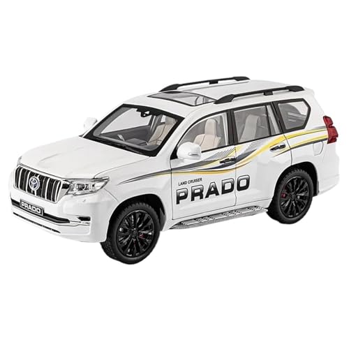 Modellauto im Maßstab Maßstab 1:18 for Toyota Land Cruiser Prado Geländewagen, Legierung, Metalldruckguss, Automodell, Spielzeugsammlung, Fahrzeug(White) von VSIKMEY