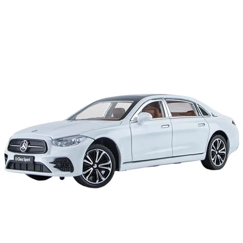 Modellauto im Maßstab 1:24 for Mercedes-Benz E-Klasse E300 L Legierung Auto Modell Druckguss Metall Spielzeug Auto Auto Modell Simulation Sound Und Licht Sammlung Fahrzeug(White) von VSIKMEY