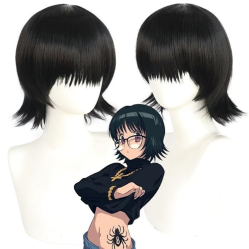 HUNTER×HUNTER Shizuku Cosplay Perücke Für Schwarze Kurze Haare Perücken Cos Anime Halloween Party Perücke Weihnachten Comic von VSOVO