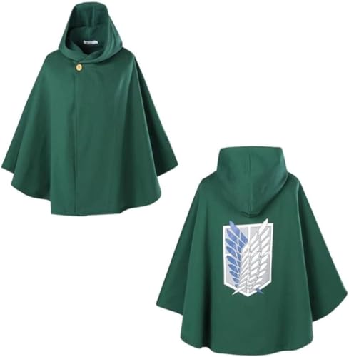 VSOVO Anime Attack on Titan Shingeki No Kyojin Wings of Freedom Cosplay Kostüm Halloween Party Grün Uniform (Green,L) von VSOVO