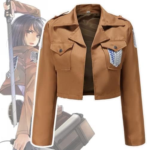 VSOVO Anime Attack on Titan Shingeki No Kyojin Wings of Freedom Cosplay Kostüm Halloween Party Uniform (Coat,L) von VSOVO