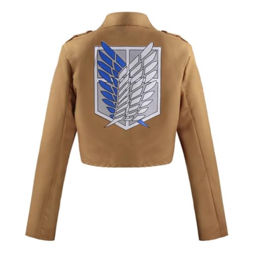VSOVO Anime Cosplay Costume for Attack on Titan Wings of Freedom Jacke Mantel Outfit Halloween Party Uniform (Suit,L) von VSOVO
