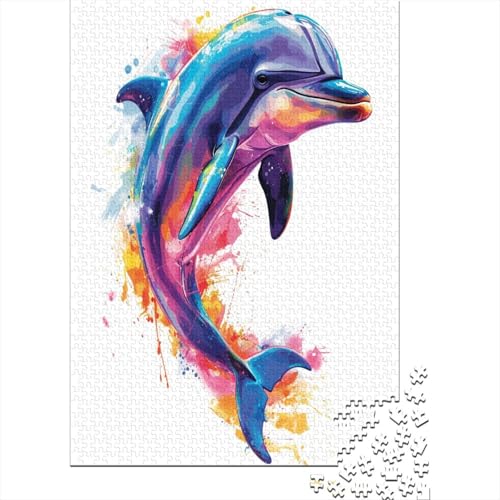 Delphin Puzzle 1000 Teile Puzzle Für Erwachsene Und Kinder Ab 14 Jahren Puzzel 1000pcs (75x50cm) von VTBNDLAGE