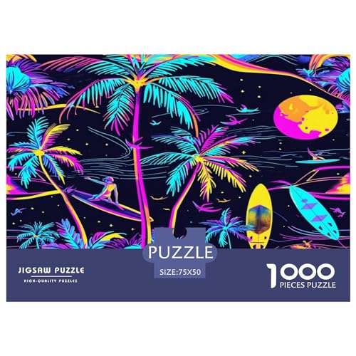 Sommerurlaub 1000 Stück Puzzles Für Erwachsene Teenager Stress Abbauen Familien-Puzzlespiel 1000-teiliges Puzzle Kinder Lernspiel Spielzeug Geschenk Puzzel 1000pcs (75x50cm) von VTBNDLAGE