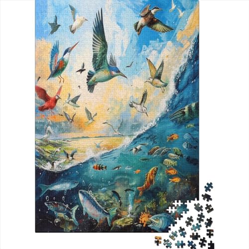 Vogelparadies Puzzle 1000 Teile Erwachsene, Puzzlespiel Jigsaw Puzzles Erwachsenen Puzzlespiel Puzzel 1000pcs (75x50cm) von VTBNDLAGE