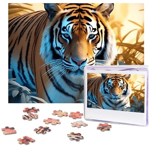 Afrikanische Wildtier-Tiger-Puzzle, 500 Teile, Holz-Puzzle, personalisiertes Bild, Puzzle, individuelle Puzzles für Erwachsene, Hochzeit von VTCTOASY