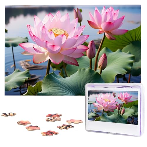 Blumen-Puzzle, 1000 Teile, Holz-Puzzle, personalisiertes Bild, Puzzle, individuelle Puzzles für Erwachsene, Hochzeit von VTCTOASY