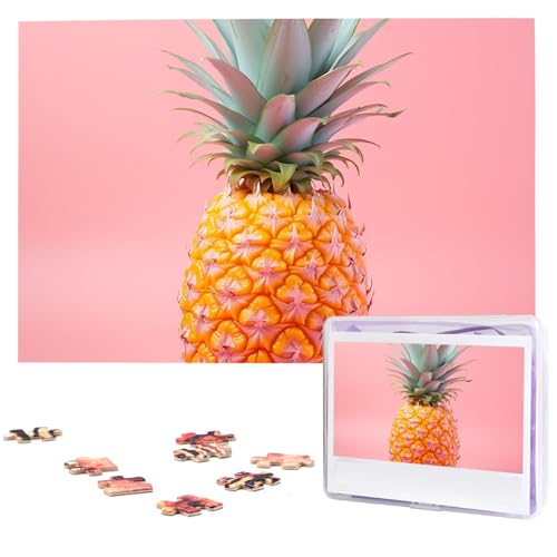 Ein Ananas-Puzzle, 1000 Teile, personalisiertes Puzzle mit Aufbewahrungstasche, Foto-Puzzle für Fotos, anspruchsvolles Bild, Puzzle, Heimdekoration, Puzzle (74,9 x 50 cm) von VTCTOASY