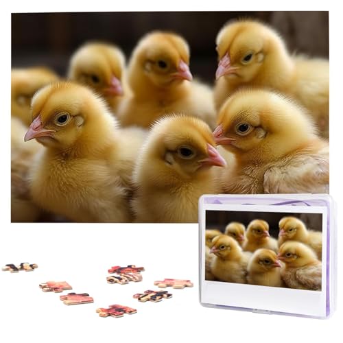 Little Chickens Puzzle, 1000 Teile, Holzpuzzle, personalisiertes Bild, Puzzle, individuelle Puzzles für Erwachsene Hochzeit von VTCTOASY