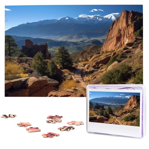 Pikes Peak Colorado Puzzle, 1000 Teile, Holzpuzzle, personalisiertes Bild, Puzzle, individuelle Puzzles für Erwachsene und Hochzeiten von VTCTOASY