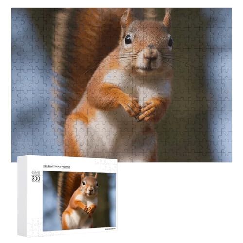 Puzzles, 300 Teile, personalisierbar, Eichhörnchen, lustige Tierfotos, Puzzle für Familie, Bilderpuzzle für Erwachsene, Hochzeit, Geburtstag von VTCTOASY