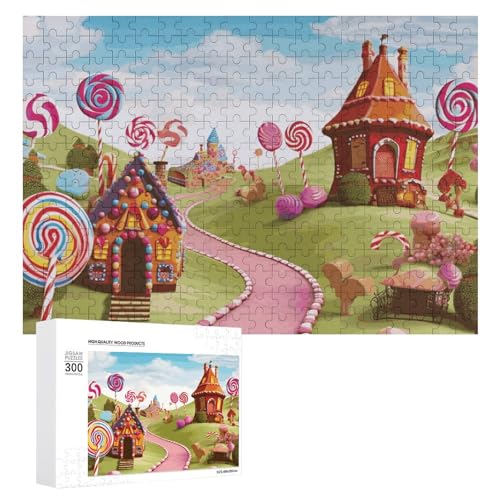 Puzzles 300 Teile Personalisierte Puzzles Candy Land_76682316 Fotos Puzzle für Familie Bilderpuzzle für Erwachsene Hochzeit Geburtstag von VTCTOASY