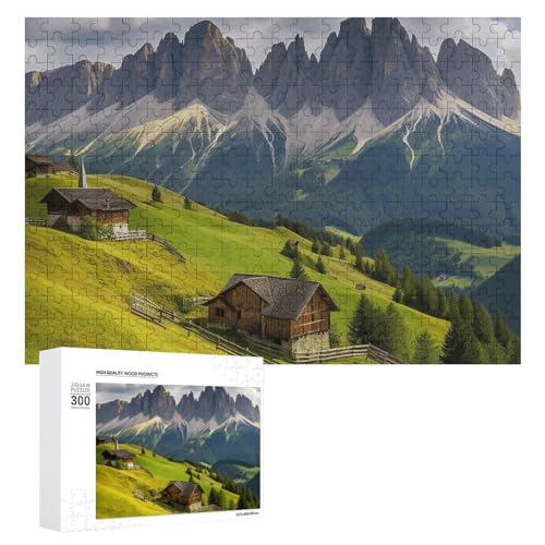 Puzzles mit 300 Teilen, personalisiertes Puzzle umgeben von Bergen, Foto-Puzzle für Familie, Bilderpuzzle für Erwachsene, Hochzeit, Geburtstag von VTCTOASY