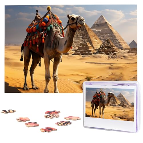 Pyramidenkamel-Puzzle, 1000 Teile, Holz-Puzzle, personalisiertes Bild, Puzzle, individuelle Puzzles für Erwachsene, Hochzeit von VTCTOASY