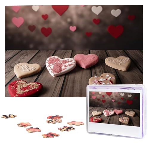 Valentinstag-Puzzle, 1000 Teile, Holz-Puzzle, personalisiertes Bild, Puzzle, individuelle Puzzles für Erwachsene, Hochzeit von VTCTOASY