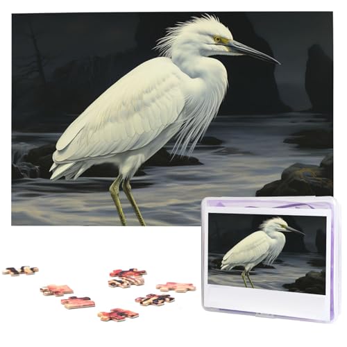 Walking by Water Puzzles, 1000 Teile, personalisiertes Puzzle mit Aufbewahrungstasche, Foto-Puzzle für Fotos, anspruchsvolles Bilderpuzzle für Familie, Heimdekoration, Puzzle (74,9 x 50 cm) von VTCTOASY