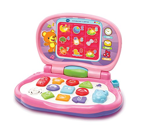 VTech Baby 80-191254, Entdecker Laptop pink, Babyspielzeug, M von VTech Baby