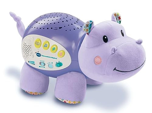 VTech Baby Sternenlicht Nilpferd – Einschlafhilfe mit Projektor, Musik, Gute-Nacht-Geschichten und Geräuschen – Für Kinder von 0-24 Monaten von VTech Baby