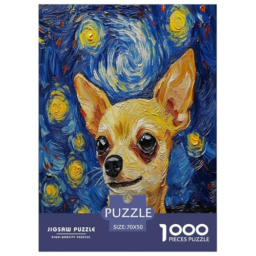 Chihuahua Puzzle 1000 Teile Schwer Puzzle Spielzeug Pädagogisches Spiel Impossible Herausforderungsspielzeug Für Erwachsene Und Kinder Ab 14 Jahren 70x50cm/1000pcs Chihuahua Puzzle 1000 Teile Schwer Puzzle Spielzeug Pädagogisches Spiel Impossible Herausforderungsspielzeug Für Erwachsene Und Kinder Ab 14 Jahren 70x50cm/1000pcs von VUDBELAFC