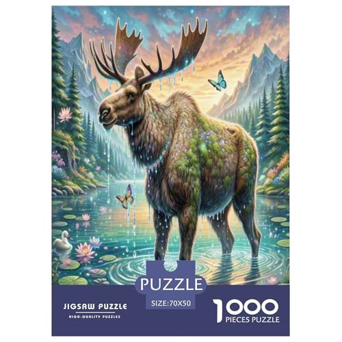 Elch Puzzles 1000 Teile Schwer Puzzle Spielzeug Lernspiel Impossible Herausforderung Spielzeug Für Erwachsene Kinder 70x50cm/1000pcs Elch Puzzles 1000 Teile Schwer Puzzle Spielzeug Lernspiel Impossible Herausforderung Spielzeug Für Erwachsene Kinder 70x50cm/1000pcs von VUDBELAFC