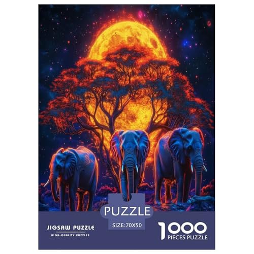 Elefanten Puzzle 1000 Teile Schwer Puzzle Spielzeug Pädagogisches Spiel Impossible Herausforderungsspielzeug Für Erwachsene Kinder 70x50cm/1000pcs Elefanten Puzzle 1000 Teile Schwer Puzzle Spielzeug Pädagogisches Spiel Impossible Herausforderungsspielzeug Für Erwachsene Kinder 70x50cm/1000pcs von VUDBELAFC