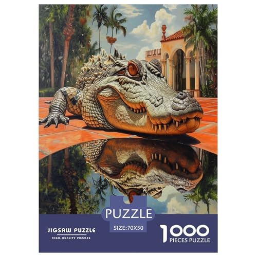 Krokodil Puzzles 1000 Teile Schwer Puzzle Spielzeug Pädagogisches Spiel Impossible Herausforderungsspielzeug Für Erwachsene Kinder 70x50cm/1000pcs Krokodil Puzzles 1000 Teile Schwer Puzzle Spielzeug Pädagogisches Spiel Impossible Herausforderungsspielzeug Für Erwachsene Kinder 70x50cm/1000pcs von VUDBELAFC