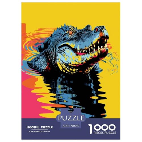 Oil Painting Krokodil Puzzles 1000 Teile Schwer Puzzle Spielzeug Pädagogisches Spiel Impossible Herausforderungsspielzeug Für Erwachsene Und Kinder in Bewährter 70x50cm/1000pcs Oil Painting Krokodil Puzzles 1000 Teile Schwer Puzzle Spielzeug Pädagogisches Spiel Impossible Herausforderungsspielzeug Für Erwachsene Und Kinder in Bewährter 70x50cm/1000pcs von VUDBELAFC