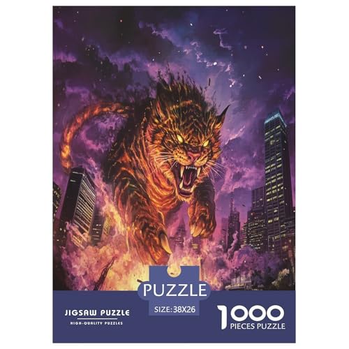 Tiger Puzzle 1000-teilige Schwer Puzzle Spielzeug Pädagogisches Spiel Impossible Herausforderungsspielzeug Für Erwachsene Kinder 38x26cm/1000pcs Tiger Puzzle 1000-teilige Schwer Puzzle Spielzeug Pädagogisches Spiel Impossible Herausforderungsspielzeug Für Erwachsene Kinder 38x26cm/1000pcs von VUDBELAFC