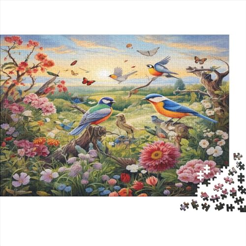 Vögel und Blumen Puzzle 1000 Teile Puzzles Für Erwachsene Lernspiel Herausforderungsspielzeug 1000-teilige Puzzlespiel Für Erwachsene Kinder Puzzel 1000pcs (75x50cm) von VUDBELAFC