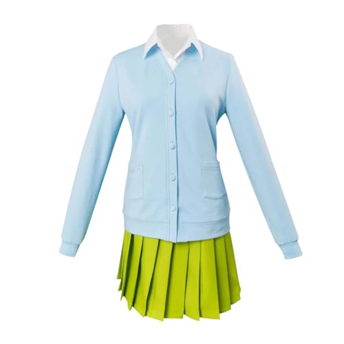 VUEHVO Anime The Quintessential Quintuplets Nakano Miku/Nin/Yotsuba/Ichika Cosplay Outfit Uniform Sailor JK Dress Anime Kostüme Komplettes Set für Halloween-Party (Nakano Miku, L) von VUEHVO